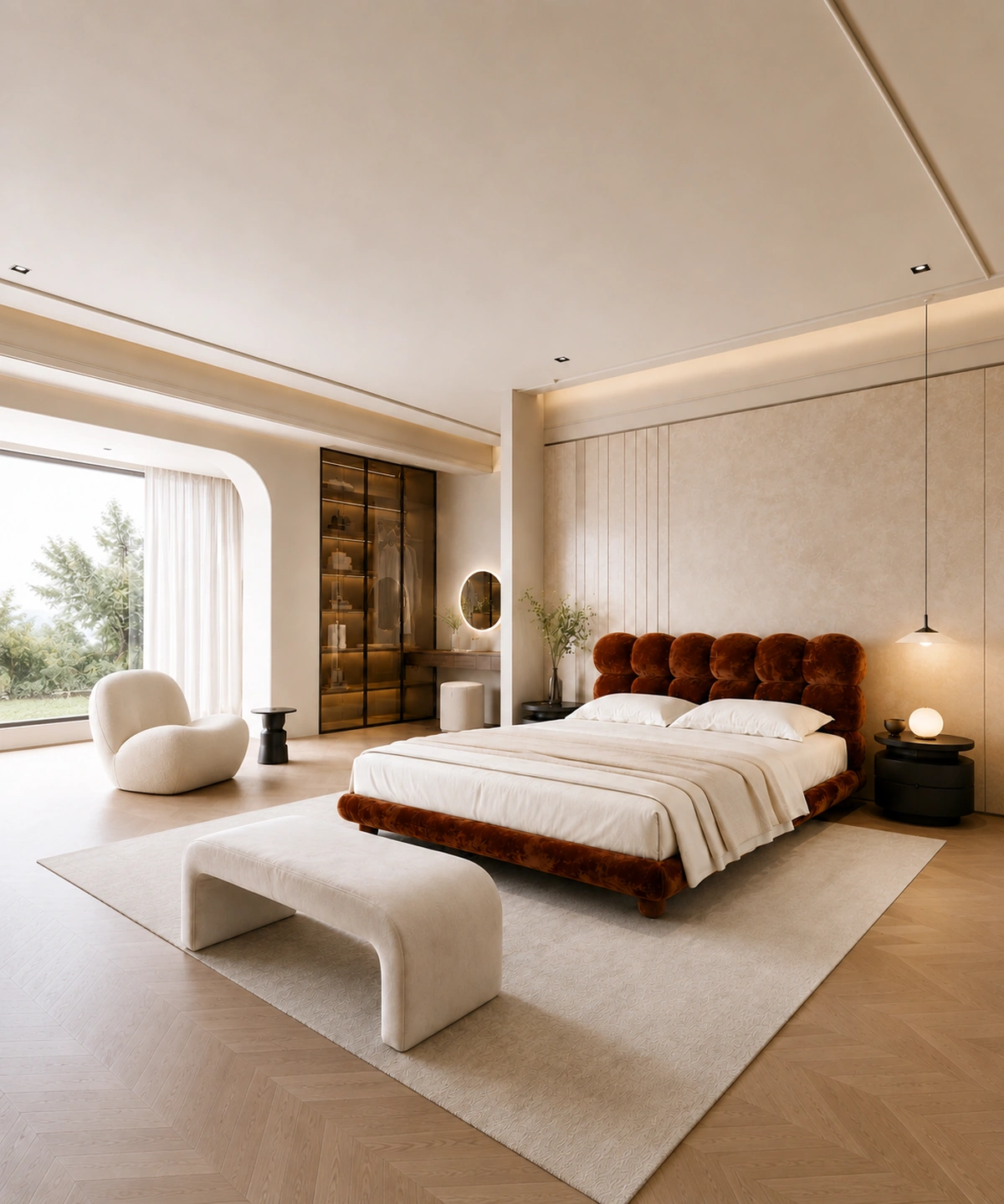 Cloud Puff Modern Upholstered Bed - Image 2