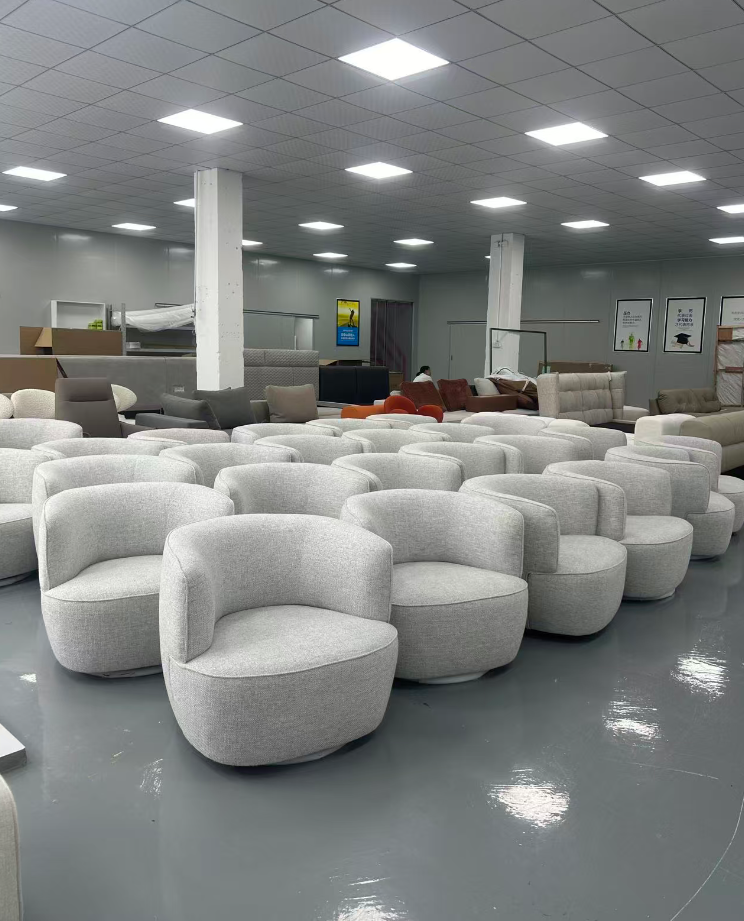 STANDEE HOME upholstered chairs in production